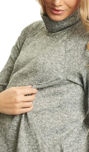 Teresa Maternity and Nursing Heathered Turtleneck Sweater in Kuwait