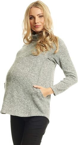 Teresa Maternity and Nursing Heathered Turtleneck Sweater in Kuwait