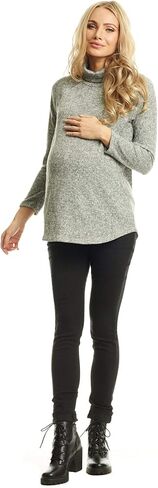 Teresa Maternity and Nursing Heathered Turtleneck Sweater in Kuwait