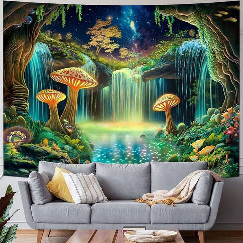 Ameyahud Blacklight Astronaut Tapestry UV Reactive Galaxy Space Tapestry Glow in The Dark Trippy Universe Planet Tapestries Neon Starry Sky Wall Hanging Decor for Home in Kuwait
