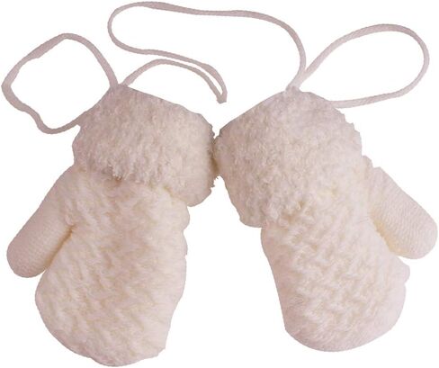 قفازات قفازات شتوية دافئة للأطفال الصغار من الأولاد والبنات مع بطانة من الصوف بتصميم ندفة الثلج ¡ in Kuwait