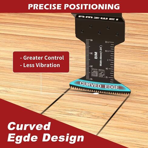شفرة ادوات متذبذبة من التيتانيوم من امزوي، مجموعة شفرات احترافية ثنائية المعدن متعددة الادوات للاظافر الخشبية والمعدن والبلاستيك باسنان يابانية تناسب ديوالت وميلووكي وبوش ووركس وريوبي in Kuwait