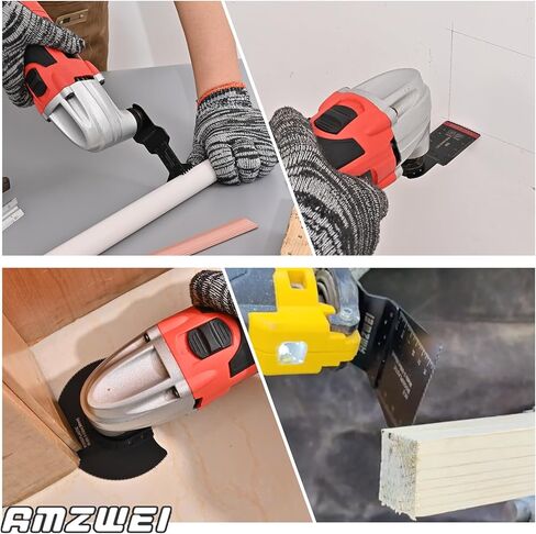 شفرة ادوات متذبذبة من التيتانيوم من امزوي، مجموعة شفرات احترافية ثنائية المعدن متعددة الادوات للاظافر الخشبية والمعدن والبلاستيك باسنان يابانية تناسب ديوالت وميلووكي وبوش ووركس وريوبي in Kuwait