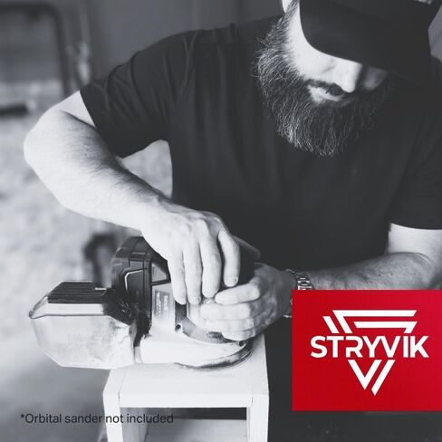 STRYVIK 5 in. 8 Hole Hook and Loop Sanding Discs, Multi-Surface, 40/60/80/120/180/240/320 Grit, 10 pcs/Grit (70-Pack) in Saudi Arabia