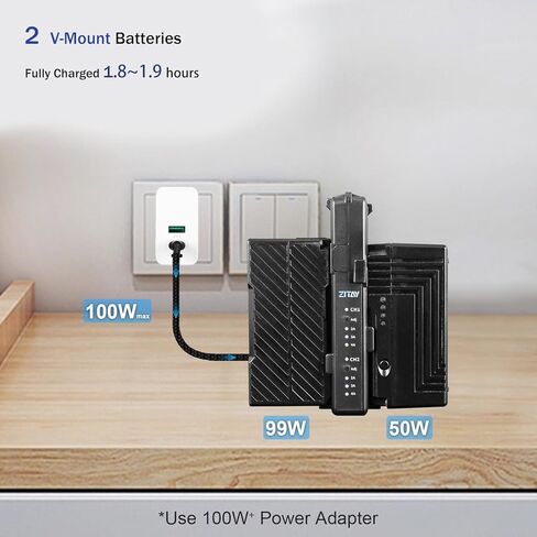 ZITAY Dual Channel V Mount Lock Smart Battery Charger for V-Mount Battery in Saudi Arabia