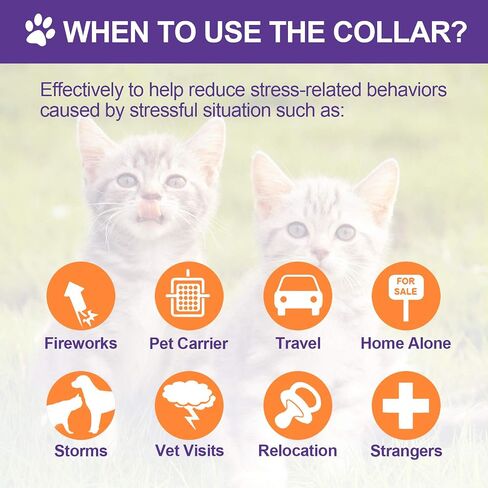 4 Pcs Calming Cats Collar Adjustable Cat Calm Collar Lavender Scent Relaxing Cat Collar with 2 Pendant for Puppies Cats Reduce Stress Aggression Anxious, up to 15 Inches (Black) in Saudi Arabia