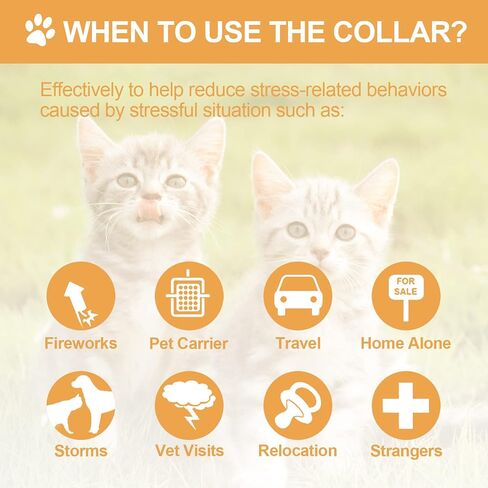 4 Pcs Calming Cats Collar Adjustable Cat Calm Collar Lavender Scent Relaxing Cat Collar with 2 Pendant for Puppies Cats Reduce Stress Aggression Anxious, up to 15 Inches (Black) in Saudi Arabia