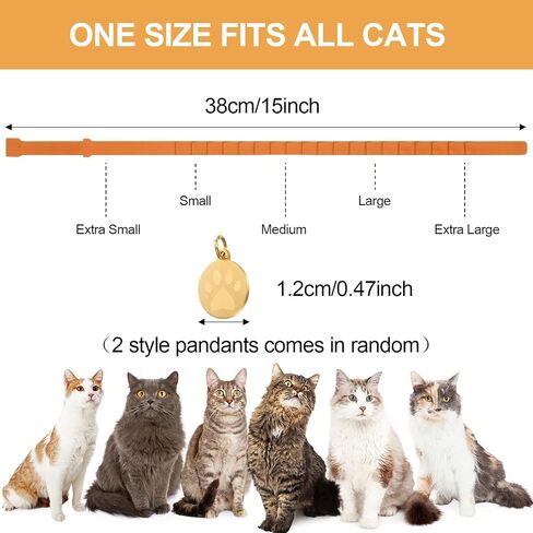 4 Pcs Calming Cats Collar Adjustable Cat Calm Collar Lavender Scent Relaxing Cat Collar with 2 Pendant for Puppies Cats Reduce Stress Aggression Anxious, up to 15 Inches (Black) in Saudi Arabia