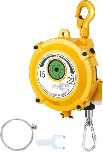 QWORK Spring Balancer, 7-11lbs(3-5kg) Retractable Balancer with 5 Ft Long Wire Rope and Hook, Retractable Spring Tool Hanging Holding Equipment in Kuwait