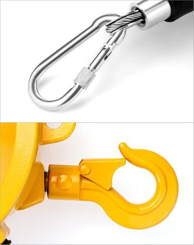 QWORK Spring Balancer, 7-11lbs(3-5kg) Retractable Balancer with 5 Ft Long Wire Rope and Hook, Retractable Spring Tool Hanging Holding Equipment in Kuwait