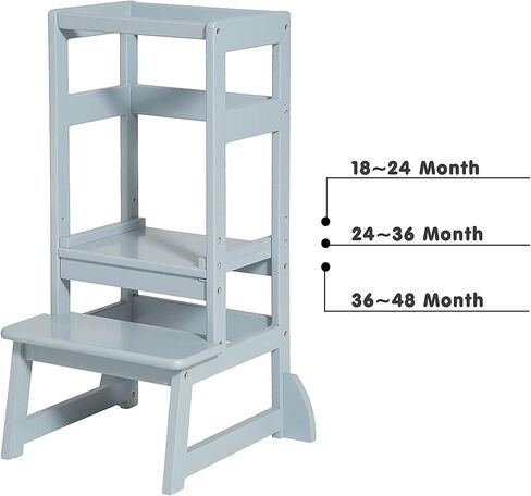 SDADI Adjustable Height Kitchen Step Stool,Kids Learning Stool,Mothers' Helper LT05B in Kuwait