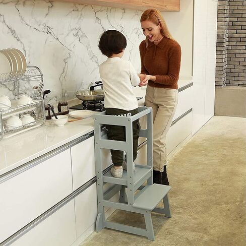 SDADI Adjustable Height Kitchen Step Stool,Kids Learning Stool,Mothers' Helper LT05B in Kuwait