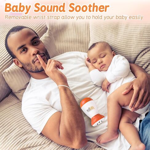 Shusher Baby Sleep, Mudilbaby Sleep Soother Portable Sound Machine Baby with 2 Timed Modes & Adjustable Volume Control, Travel White Noise Baby Sound Machine for Sleeping with 2AA Batteries, Mom Gifts in Kuwait