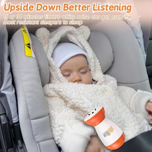 Shusher Baby Sleep, Mudilbaby Sleep Soother Portable Sound Machine Baby with 2 Timed Modes & Adjustable Volume Control, Travel White Noise Baby Sound Machine for Sleeping with 2AA Batteries, Mom Gifts in Kuwait