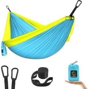 Grassman Kids Hammock- Small Hammock for Camping Portable Hammock for Child Girls Boys Ultralight Backpack Mini Hammocks with Straps Blue