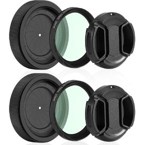 Adjustable Iris Aperture Diaphragm Filter Pack M30 to M37 Iris Aperture Diaphragm Adapter Optical Diaphragm 1.5-26mm Lens Module Adapter Ring PVS-14 PVS-31 (Adjustable Iris Filter Kit*2)