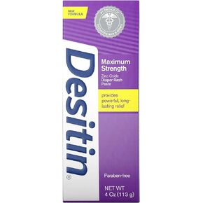 Desitin Maximum Strength Baby Diaper Rash Cream with 40% Zinc Oxide, Travel Size, 1 oz (Pack of 6)