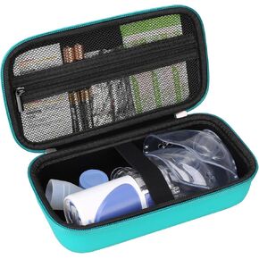 Elonbo Carrying Case for Portable Handheld Inhaler Nebulizer Machine for Adults and Kids, Asthma Inhaler Spacer Travel Case, Handheld Mesh Atomizer Machine Holder, Inhaler Spacer Bag, Blue. CASE ONLY