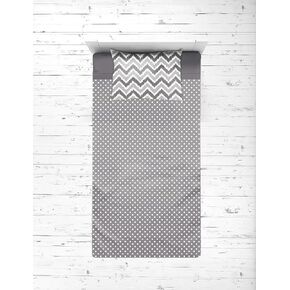 Bacati - طقم ملاءات سرير للأطفال الصغار مكون من 3 قطع من Mix N Match Zigzag/dots، بما في ذلك ملاءة جاهزة وملاءة مسطحة وغطاء وسادة لسرير الأطفال/سرير الأطفال الصغار القياسي الأمريكي (وردي) in Kuwait