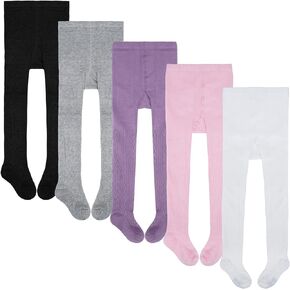 Toddler Baby Girls Cable Knit Leggings Solid Cotton Footed Tights Warm Stockings Pantyhose Pants Trousers 3/5Pack for 1-8T in Saudi Arabia