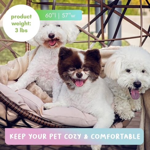 Petique The Velvet Blanky Pet Blanket, Super Soft Cat and Dog Blanket, Double Sided Plush Polyester, Cute Paw Print Design, Reversible, Machine Washable, Large Fleece Kitten and Puppy Blanket in Kuwait