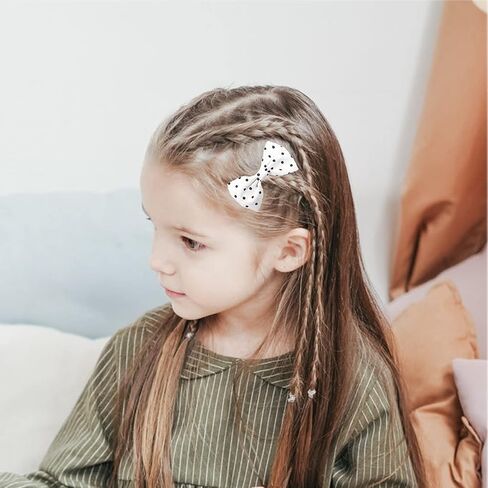Baby Hair Clips Fully Lined Non Slip Hair Pins Baby Girls Hair Bows Barrettes Hair Accessories for Little Girls Infants Toddlers in Kuwait
