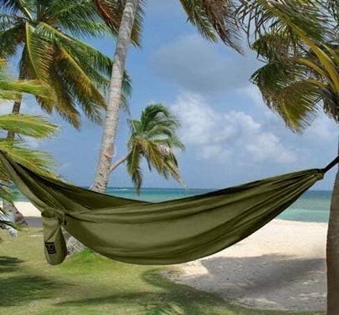 Gold Armour Camping Hammock - Portable Hammock Single Hammock Camping Accessories Gear for Outdoor Indoor Adult Kids, USA Based Brand (OD Green) in Saudi Arabia