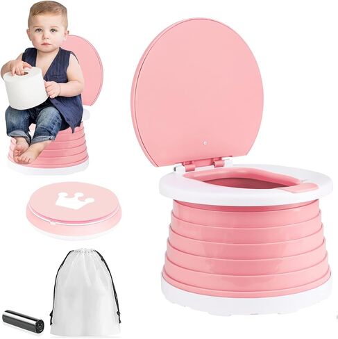 بارام نونية محمولة للاطفال الصغار، لون زهري in Kuwait