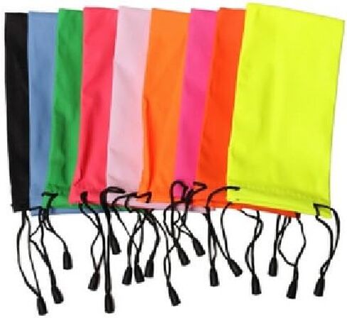 DMtse 10 Pack Soft Storage Pouch/Case/Sack for Sunglasses/Eyeglasses Gadgets Water Resistant Drawstring Storage Sack/Pouch Gadgets Cleaning & Storage Pouch (Color May Vary) (Color x 10) in Saudi Arabia