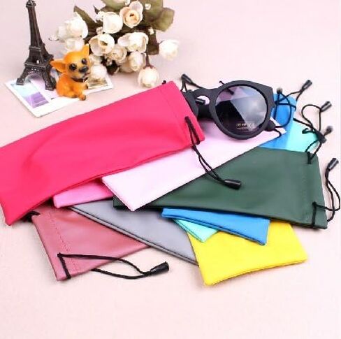 DMtse 10 Pack Soft Storage Pouch/Case/Sack for Sunglasses/Eyeglasses Gadgets Water Resistant Drawstring Storage Sack/Pouch Gadgets Cleaning & Storage Pouch (Color May Vary) (Color x 10) in Saudi Arabia