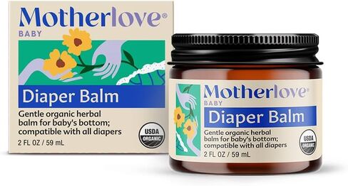 Motherlove Diaper Balm (1 oz) | Organic Herbal Diaper Cream—Cloth Diaper Safe, Zinc Oxide- & Petroleum-Free—Ideal Diaper Bag Size in Saudi Arabia