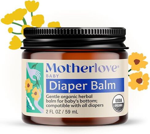 Motherlove Diaper Balm (1 oz) | Organic Herbal Diaper Cream—Cloth Diaper Safe, Zinc Oxide- & Petroleum-Free—Ideal Diaper Bag Size in Saudi Arabia