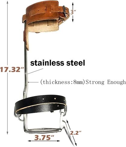 YKPPKY Tree Climbing Spikes - Tree Climbing Gear Stainless-Steel Tree Climbing Gear Tree Spikes for Climbing Gaffs Suitable for High Altitude Logging Fruit Picking Hunting… in Kuwait