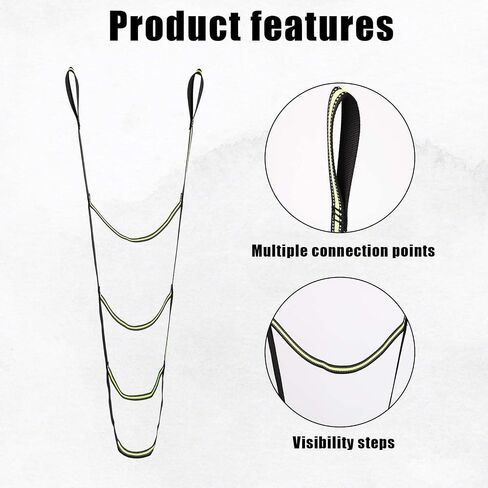 NQEUEPN Hunting Climbing Aider, 4 Step Climbing Rope Ladder 47 Inch Portable Hunting Tree Step Aider Stand Stick for Outdoor Sports Rock Climbing Caving Mountaineering Mountaineering in Saudi Arabia
