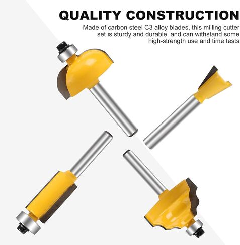 Router Bit Set, 1/4 Inch Shank, 35 Pieces | C3 Alloy Blade, Expert Router Bit Kit, Precision Carving, Versatile Applications in Saudi Arabia