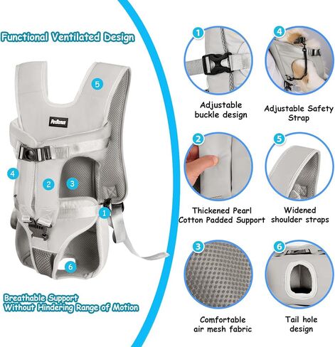 PetBonus Dog Front Carrier Backpacks, Legs Out Easy-fit Puppy Chest Carrier in Kuwait
