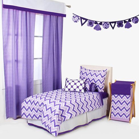 Bacati - طقم ملاءات سرير للأطفال الصغار مكون من 3 قطع من Mix N Match Zigzag/dots، بما في ذلك ملاءة جاهزة وملاءة مسطحة وغطاء وسادة لسرير الأطفال/سرير الأطفال الصغار القياسي الأمريكي (وردي) in Kuwait