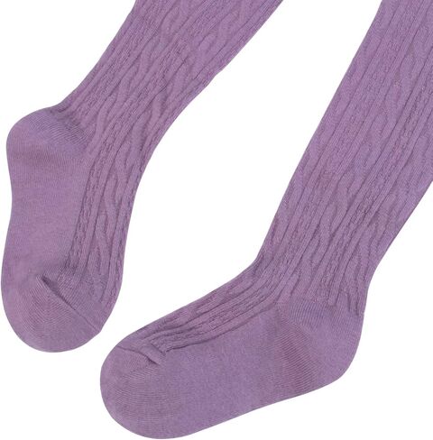 Toddler Baby Girls Cable Knit Leggings Solid Cotton Footed Tights Warm Stockings Pantyhose Pants Trousers 3/5Pack for 1-8T in Saudi Arabia