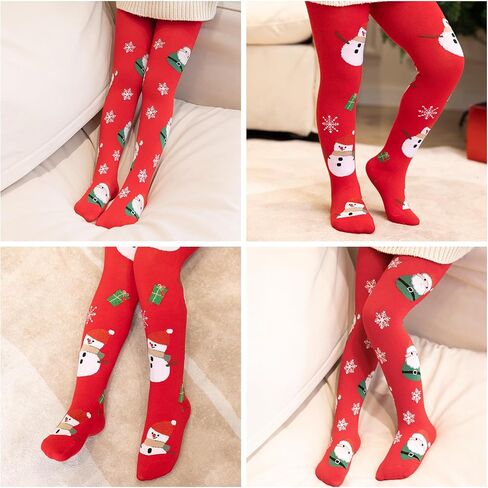Christmas Toddler Tights,2PCS Tights for Baby Girls Infant Leggings Stockings Pantyhose for Newborn 2-12 Years in Saudi Arabia
