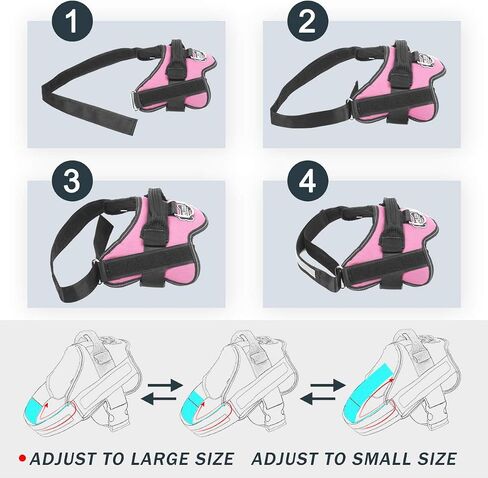Bolux Dog Harness, No-Pull Reflective Dog Vest, Breathable Adjustable Pet Harness with Handle for Outdoor Walking - No More Pulling, Tugging or Choking (Blue, S) in Saudi Arabia