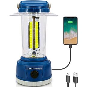 Durapower LED Camping Lantern Rechargeable, Bright 2000 Lumen, 5 Modes, 4000 mAh Power Bank, IP44 Waterproof Lantern for Hurricane, Emergency, Power Outages, Home in Saudi Arabia