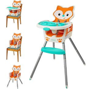 Infantino Grow-with-Me 4-in-1 Convertible High Chair, Raccoon-Theme, Space-Saving Design, Booster and Toddler Chair, for Infants & Toddlers 3M-36M Multicolor in Saudi Arabia