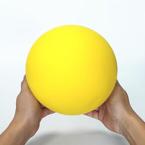 7 Inch Soft Foam Ball - Indoor Activity, Dodgeball, Basketball - Yellow, 1pc
