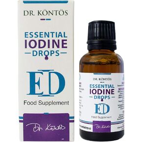 Dr. Kontos Essential Iodine Drops -a FULVIC ACID Food Supplement for Metabolism & Thyroid Balance - Promotes Healthy Hair & Skin –Natural Liver & Kidney Support - Non-GMO Vegan Friendly Formula -30 ml in Saudi Arabia