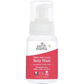 Earth Mama Ginger Fresh Foaming Hand Soap and All Purpose Body Wash for Sensitive Skin, Liquid Castile Soap with Organic Coconut Oil, Shea Butter, Calendula, & Aloe, 5.3 fl oz and Liter Refill in Kuwait