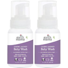 Earth Mama Calming Lavender Baby Wash Liquid Foaming Hand Soap Refill, All-Purpose Lavender Body Wash for Sensitive Skin, Castile Soap with Coconut Oil, Shea Butter, Calendula, & Aloe, 34 Fl Oz in Kuwait