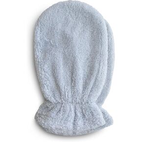 mushie Baby Bath Mitt | Organic Cotton | Pack of 2 (Fog) in Kuwait