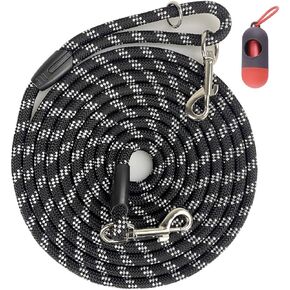 CodepetsLong Rope Dog Leash for Dog Training 12FT 20FT 30FT 50FT, Reflective Threads Dog Cat Leashes Tie-Out Check Cord Recall Training Agility Lead for Large Medium Small Dogs (Blue, 10mm*12ft) in Kuwait