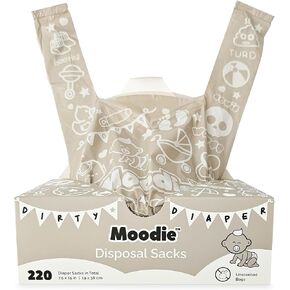 أكياس حفاضات جديدة للأطفال للاستعمال مرة واحدة (إجمالي 220 كيسًا) مقاس 7.5 × 15 بوصة | أكياس حفاضات برائحة اللافندر سهلة الربط للاستعمال مرة واحدة | أكياس قمامة الحفاضات المقاومة للتسرب | منتج أساسي لتغيير الحفاضات أثناء التنقل in Kuwait