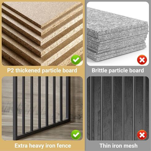 Rovibek 61'' Double Dog Crate Furniture for 2 Dogs, Large Double Dog Kennel Furniture TV Stand, Heavy Duty Dog Crate, Furniture Style Dog Crate End Table, Wood Crates for Dogs Kennel Indoor in Kuwait